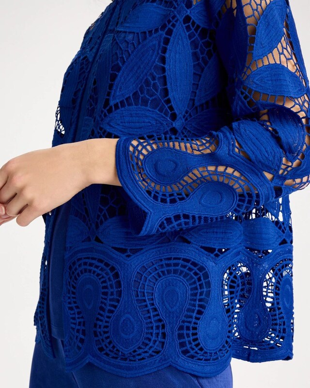 Travelers Collection Macrame Lace Jacket - image 4